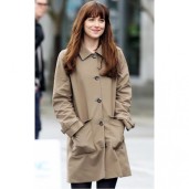 Anastasia Steele Light Brown Trench Coat Long Jacket (Cotton Coat)